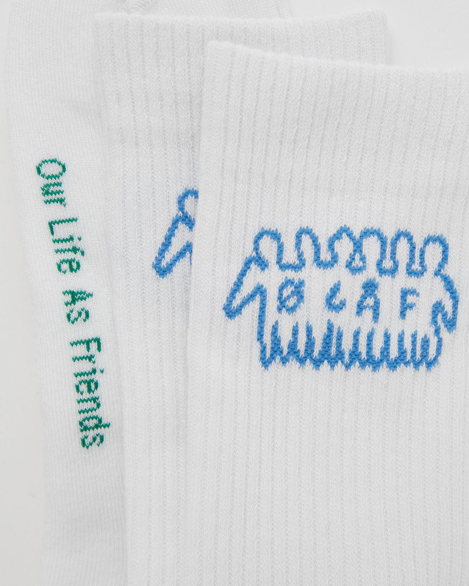 Nogavice ØLÅF FRIENDS SOCKS Bela | A170804-OPTICAL-WHITE, 1