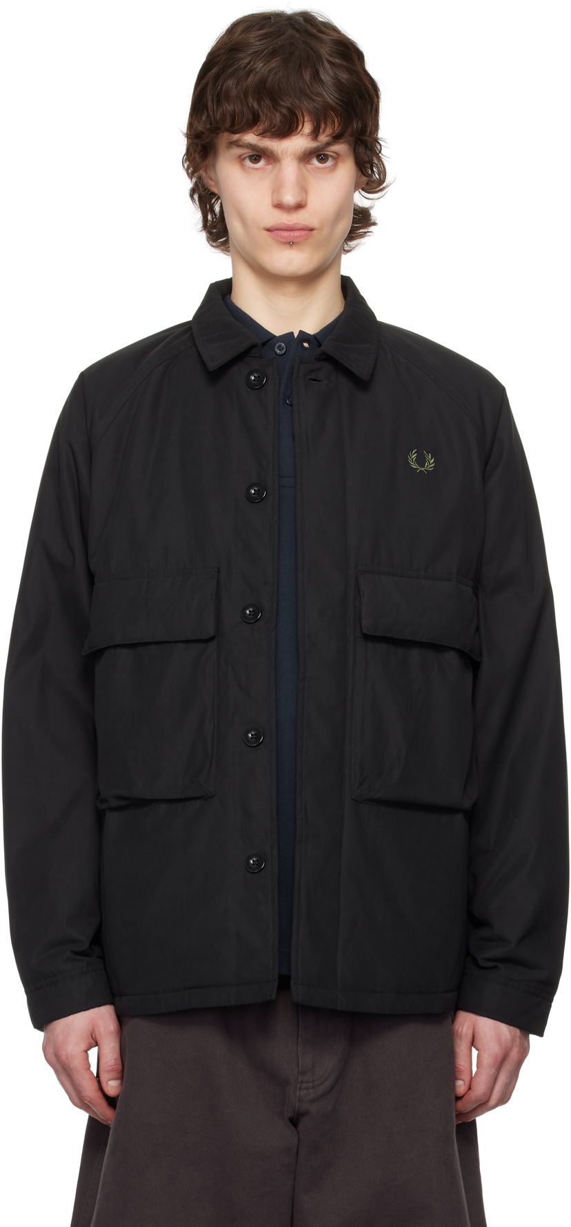 Jakna Fred Perry Fred Perry Padded Raglan Jacket Črna | J8577