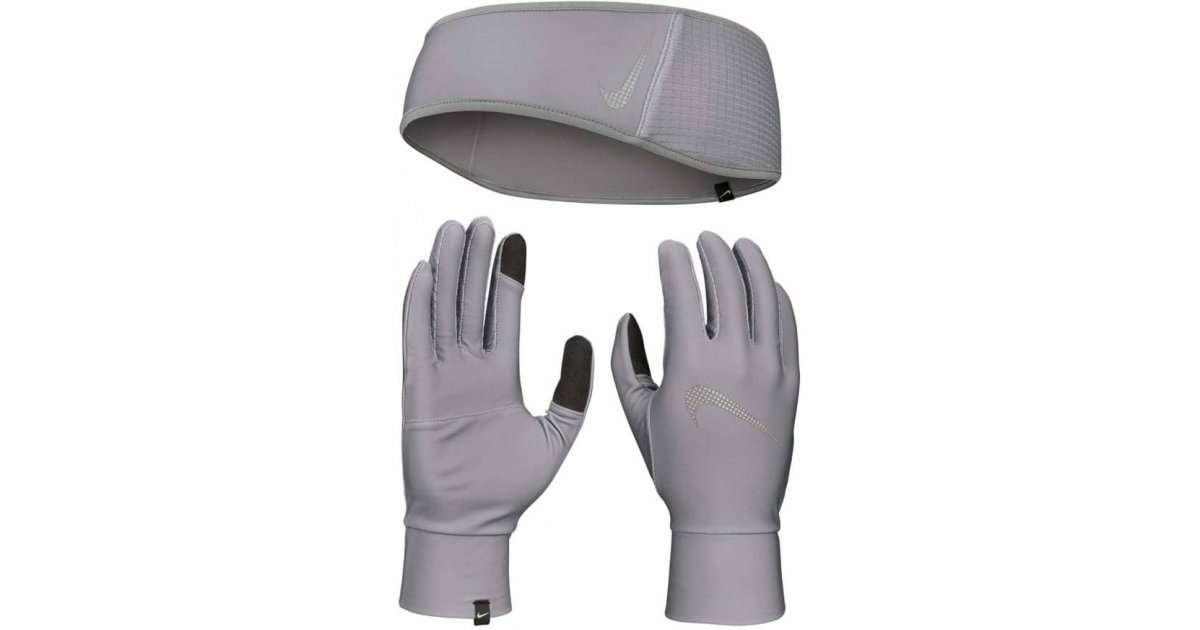 Rokavice Nike Essential Running Gloves & Headband Set Siva | 938518-029, 1