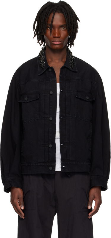 Jakna Simone Rocha Simone Rocha Embellished Denim Jacket Črna | 6116B 1239, 0