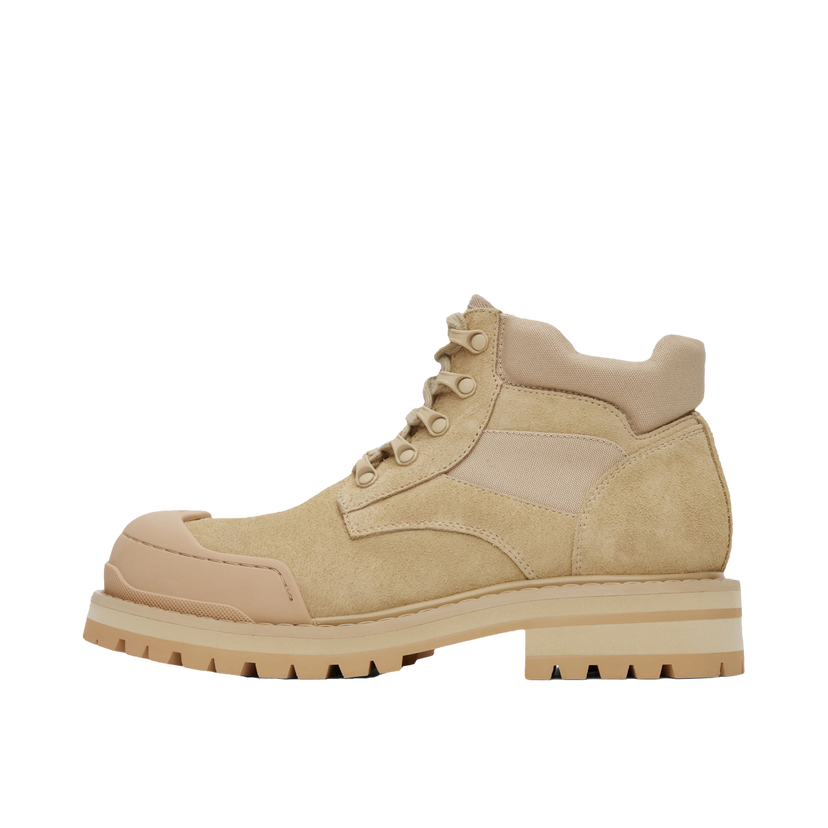 Superge in čevlji Marni Suede Patchy Combat Boots Bež | TCMR006304 PR211