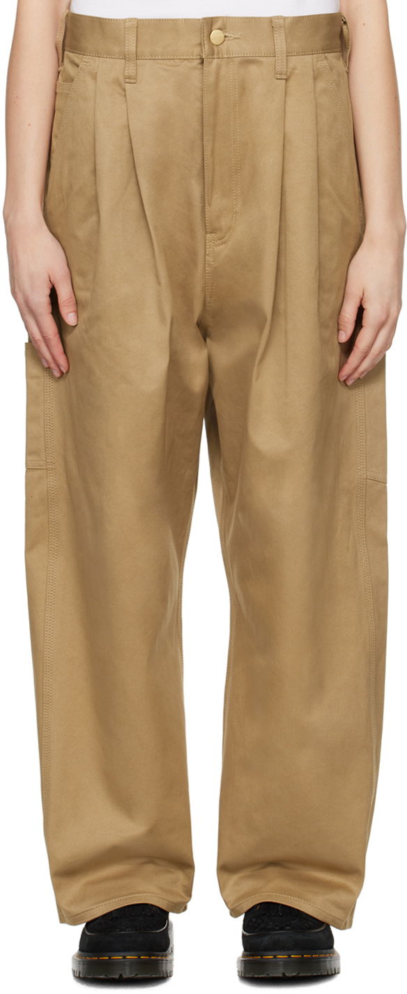 Cargo hlače Junya Watanabe Workwear Cotton Canvas Utility Pants Bež | WM-P023-051