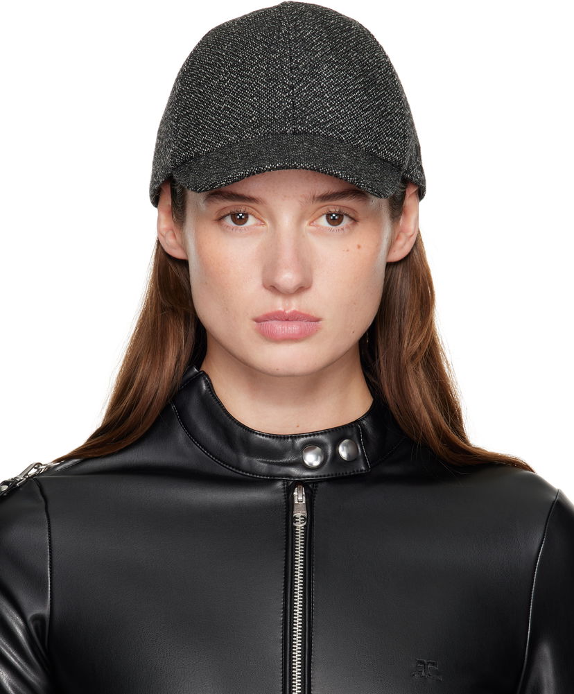 Kapa Courrèges Courrèges Caviar Wool Cap Siva | 325ACT042WO0144