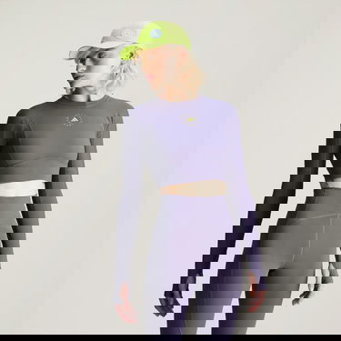 Krop-top adidas Performance Long Sleeve Crop Top Lila | IW6370, 4