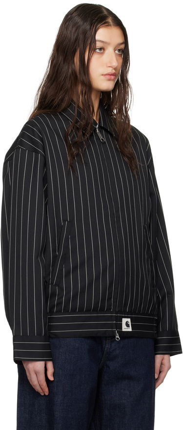 Bomber jakna Carhartt WIP Carhartt WIP Seaton Pinstripe Jacket Črna | I034449 2MBXX, 1