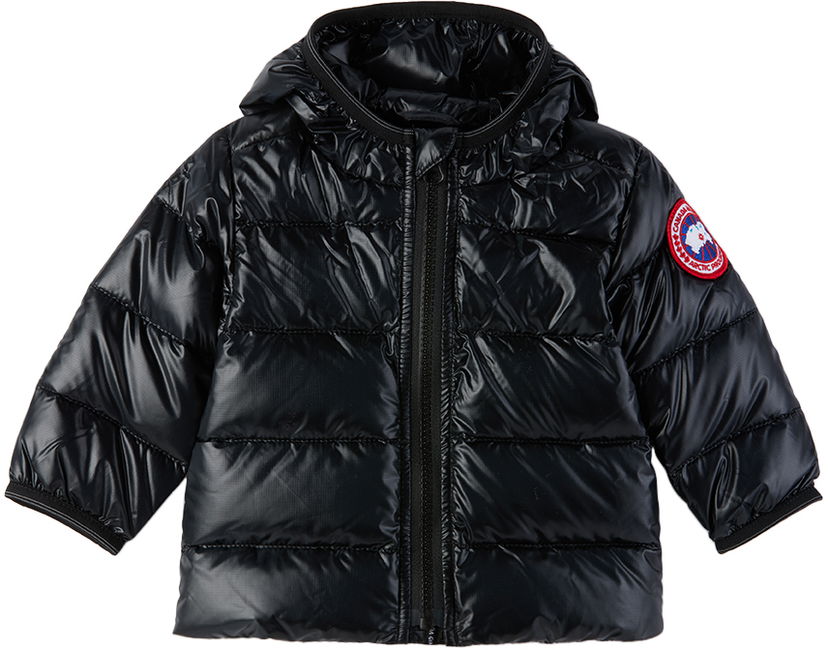 Puhovka Canada Goose Kids' Crofton Down Hooded Jacket Črna | 5460B