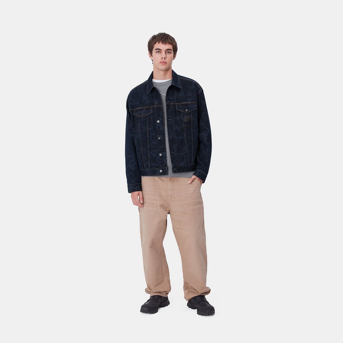 Jakna Carhartt WIP Camo Print Denim Jacket Modra | I033766_7, 1