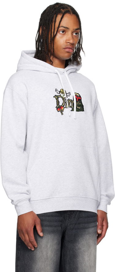 Pulover Dime Dime Classic Fuzzy Hoodie Siva | DIMESU2545ASH, 1