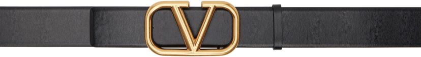 Pasovi Valentino Valentino Garavani VLogo Signature Calfskin Belt Črna | 6Y2T0Q87ECU