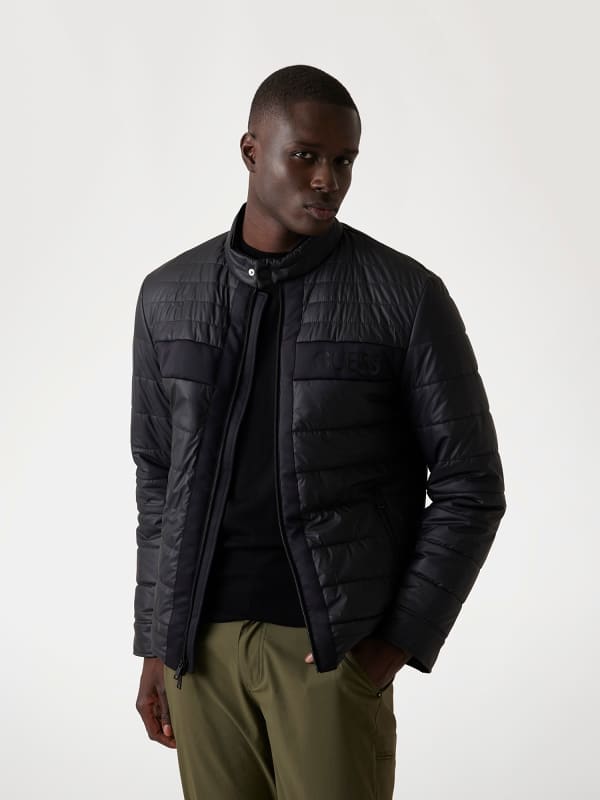 Puhovka GUESS Guess Padded Logo Jacket Črna | M4YL16WFHD0