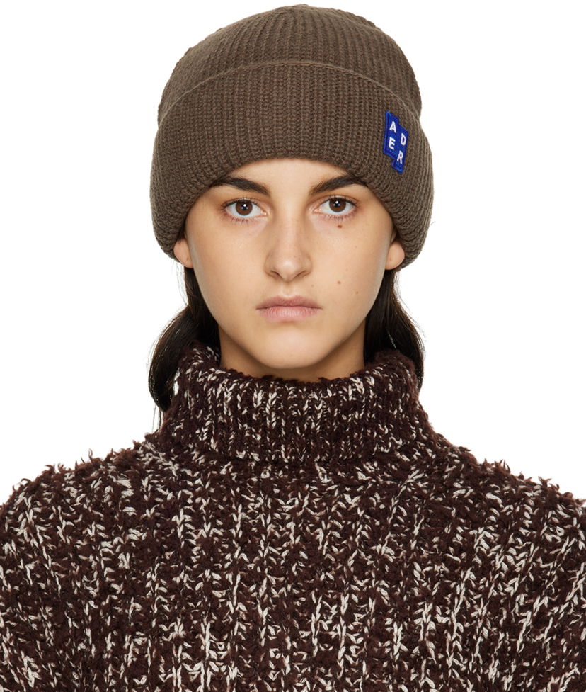 Beanie ADER ERROR Logo Knit Beanie Rjava | BLAFWBE03BR