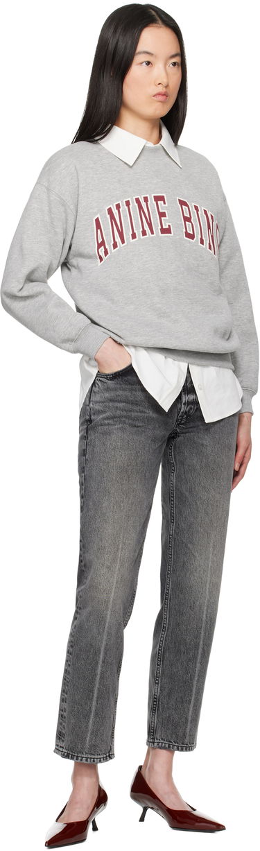 Pleteni pulover Anine Bing Anine Bing Spencer Sweatshirt Siva | A-08-11451-GRM1, 3