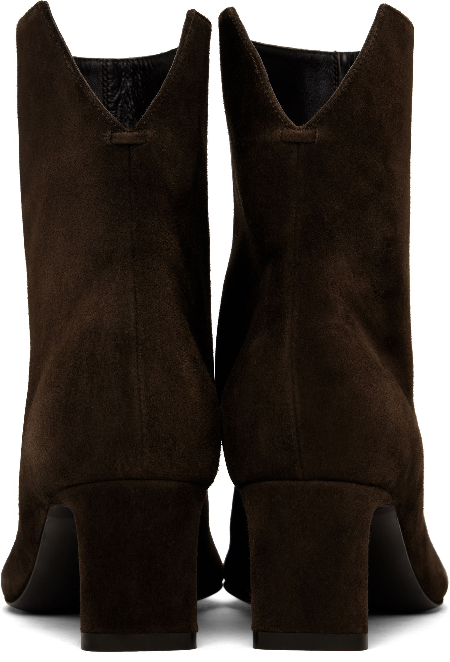 Oblačila Khaite KHAITE Ona Suede Ankle Boots Rjava | F1100-726, 1
