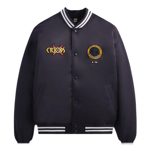 Bomber jakna KITH KITH X-Men Cyclops Satin Bomber Jacket Črna | KHM010321-432