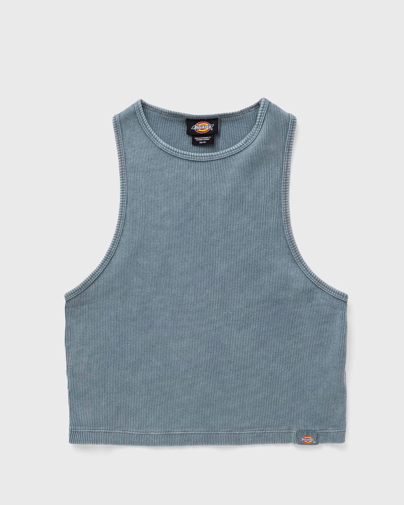 Majica brez rokavov Dickies Plentywood Ribbed Crop Tank Top Modra | DK0A4Z9DG701