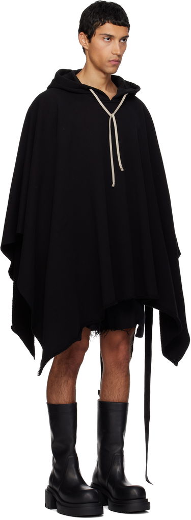 Pulover Rick Owens DRKSHDW Poncho Hoodie Črna | DU02E7275 FSL, 1