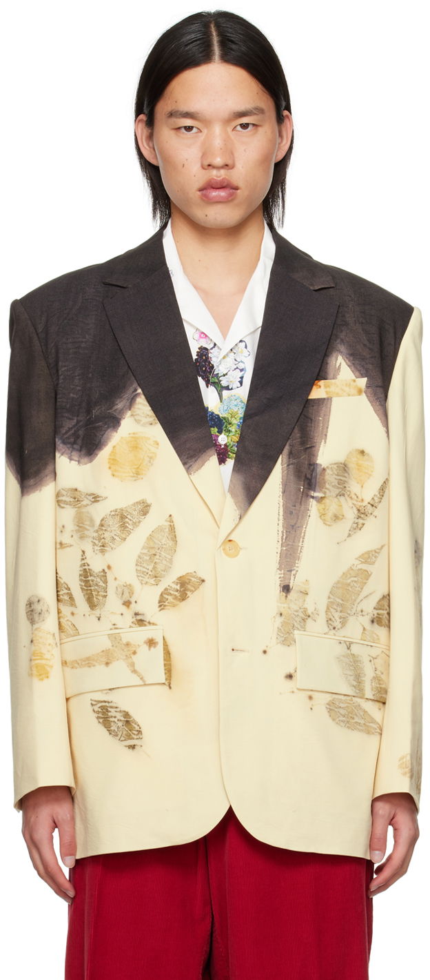 Jakna Feng Chen Wang Feng Chen Wang Plant-Dyed Blazer Bež | FMS17JK11