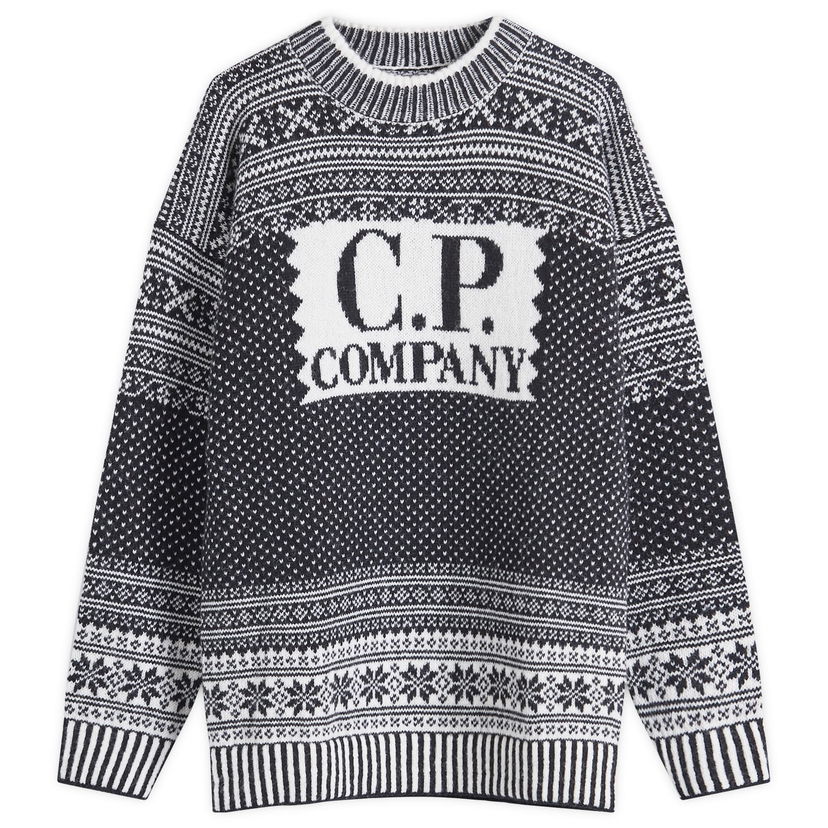 Pleteni pulover C.P. Company Crew Knit Sweater Črna | CMKN308A-110183J-V02