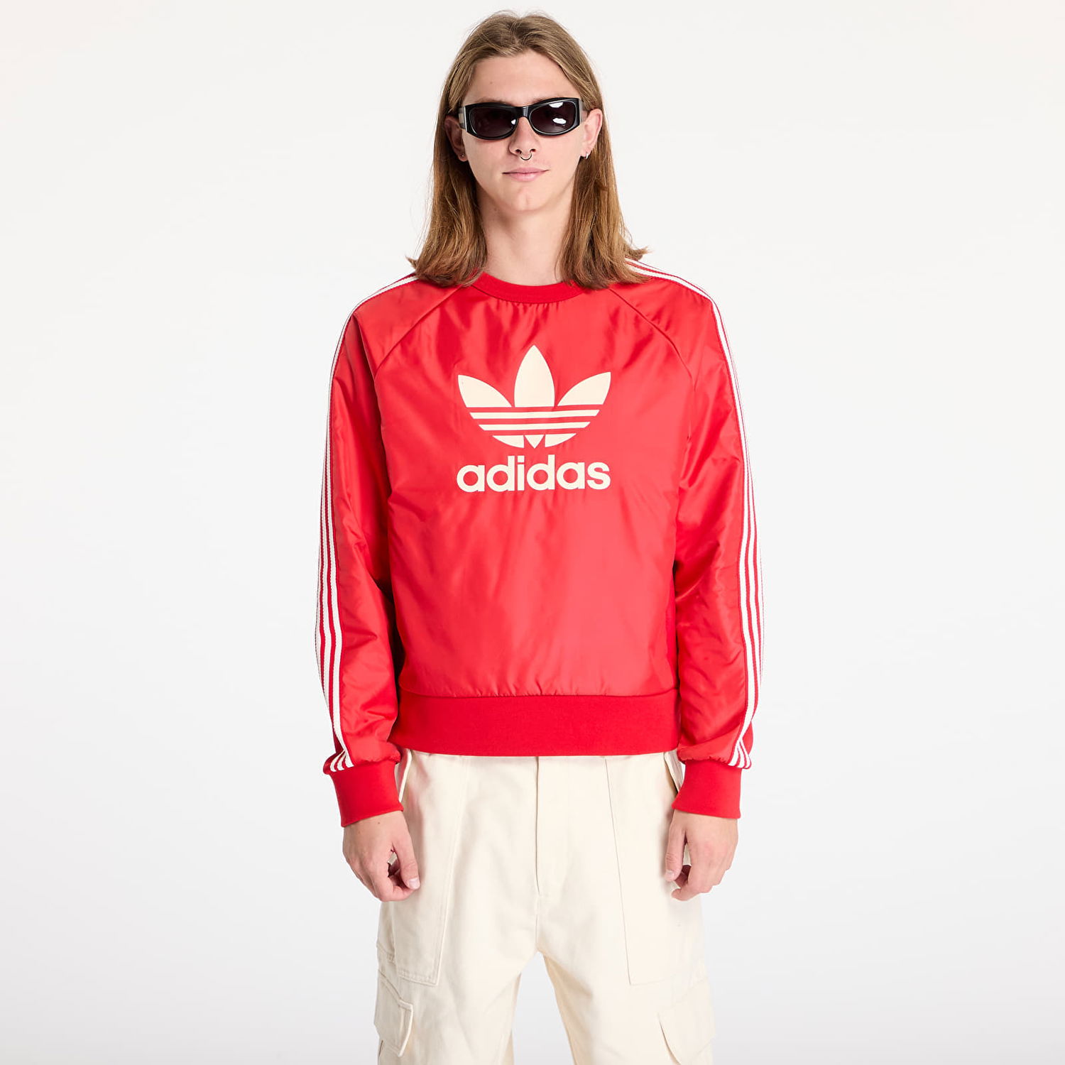 Pulover adidas Originals Wales Bonner x Nylon Sweatshirt Better Scarlet Rdeča | JE5994, 0