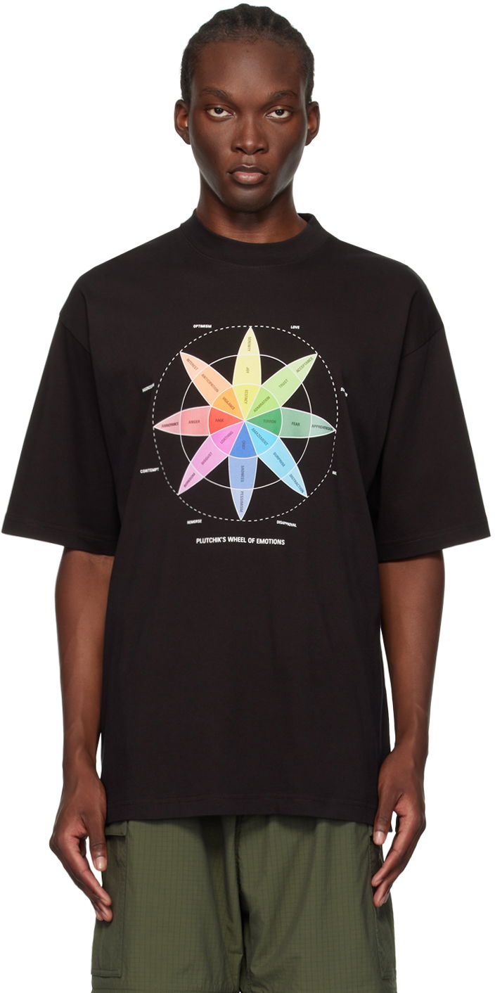 Majica Balenciaga Black How Do You Feel? T-Shirt Črna | 764235TQVS3