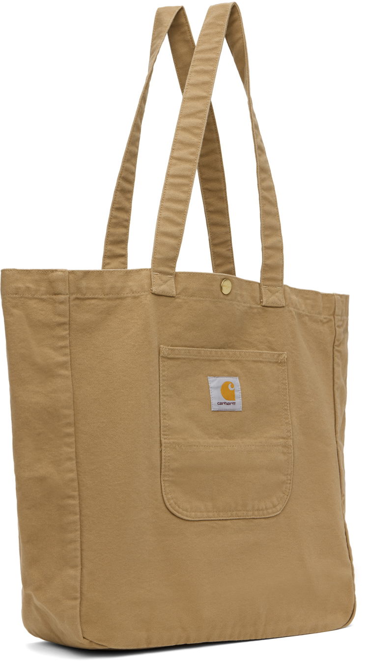 Tote bag Carhartt WIP Canvas Tote Bag with Front Pocket Rjava | I031403_2FS_02