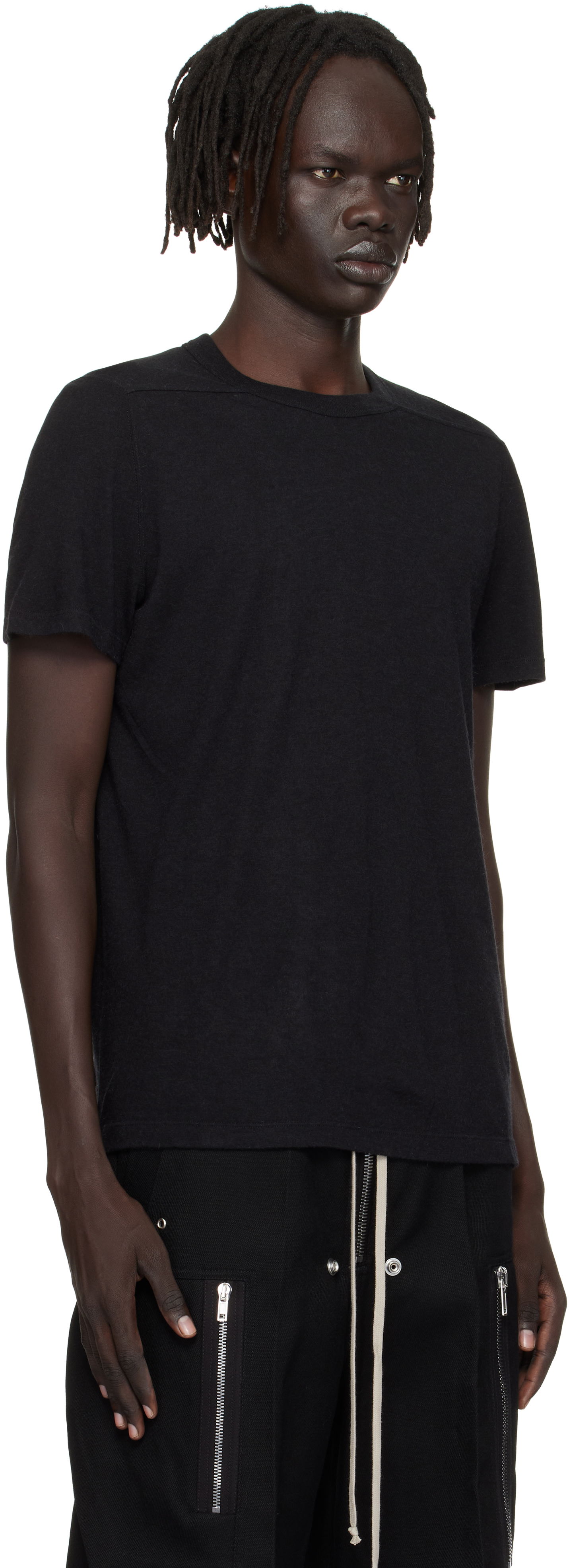 Majica Rick Owens Rick Owens Concordians Short Level T-Shirt Črna | RU02E1265 JR, 1