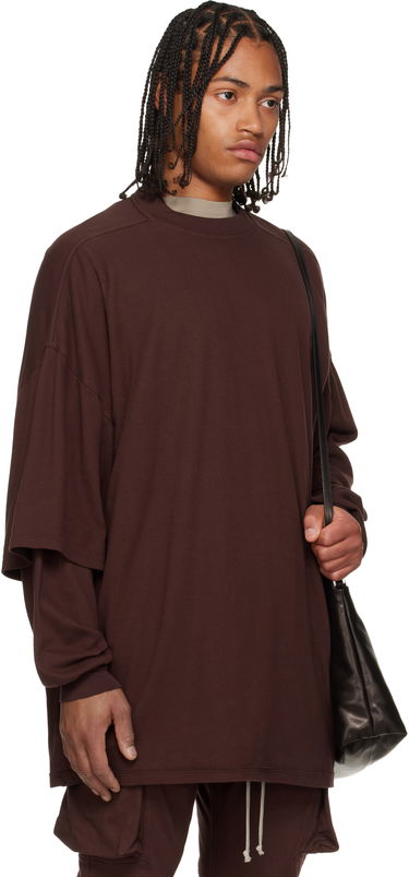 Pulover Rick Owens Concordians Tommy Hustler Layered Sleeve Oversized Sweatshirt Bež | DU02E7266 JDB, 4