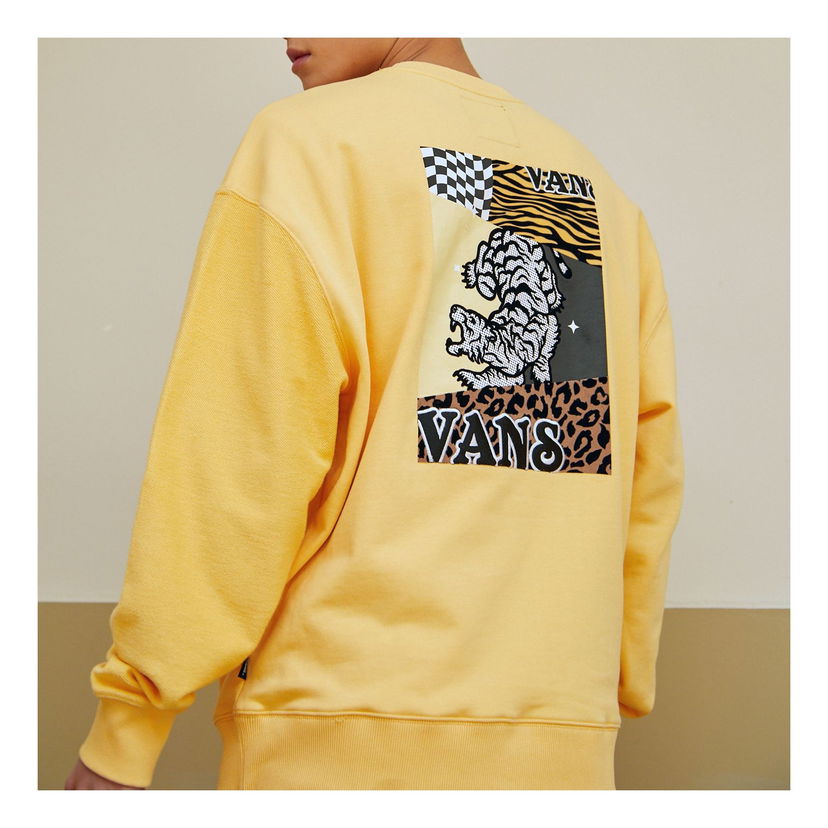 Pleteni pulover Vans Vans Splicing Embroidered Pullover Rumena | VN0A5H9QYRS