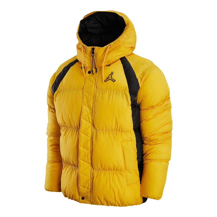 Puhovka Jordan Jordan Stripe Hooded Winter Jacket Rumena | DX6596-781