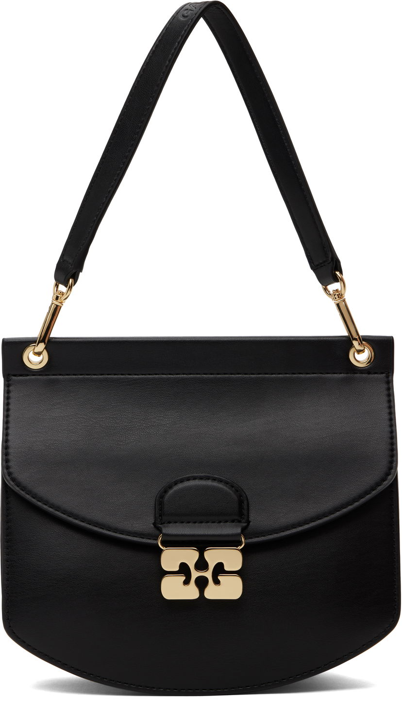 Torbica GANNI Ganni Small Apo-G Shoulder Bag Črna | A6449