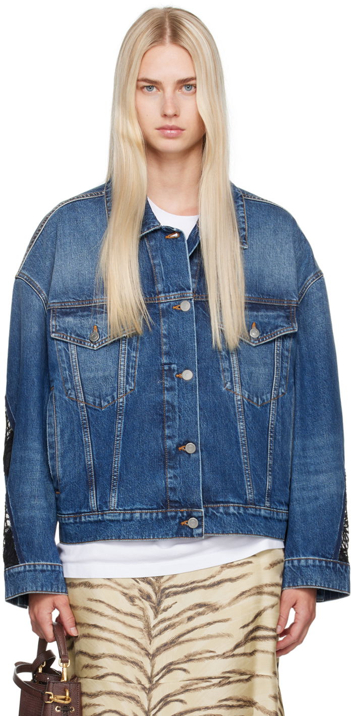 Jakna Stella McCartney Faded Denim Jacket Modra | 6D03153SPH85