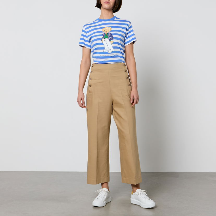 Majica Polo by Ralph Lauren Polo Ralph Lauren Bear Striped Cotton-Jersey Turkizna | 211924300001