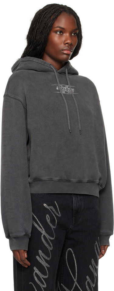 Pulover Alexander Wang Blade Logo-Embossed Hoodie Črna | 4CC4242107, 1