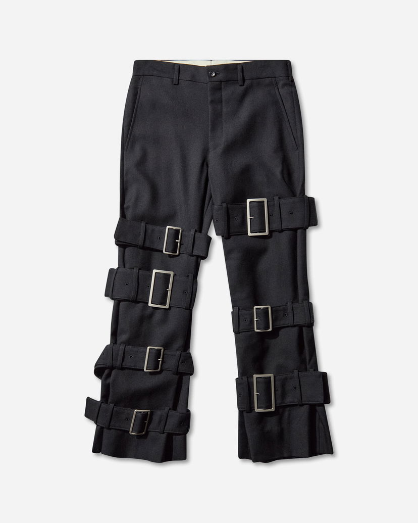 Hlače Comme des Garçons Multi-Buckle Trousers Črna | PP-P009-W25 1