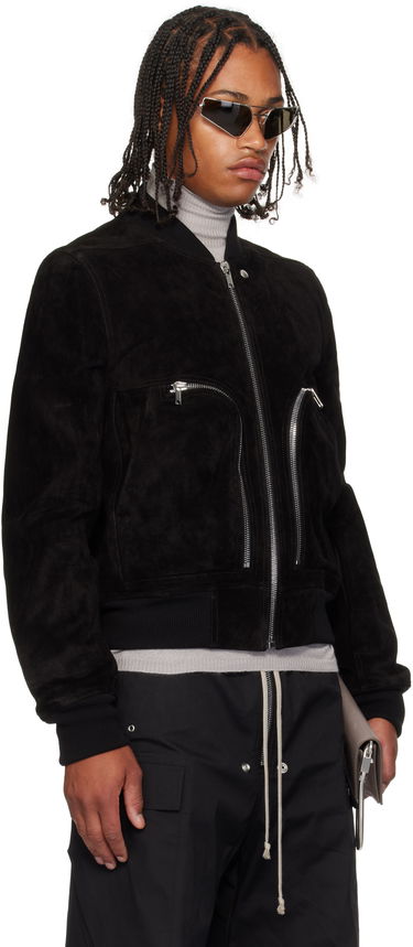 Bomber jakna Rick Owens Rick Owens Concordians Bauhaus Suede Flight Jacket Črna | RU02E1749 LCS, 1