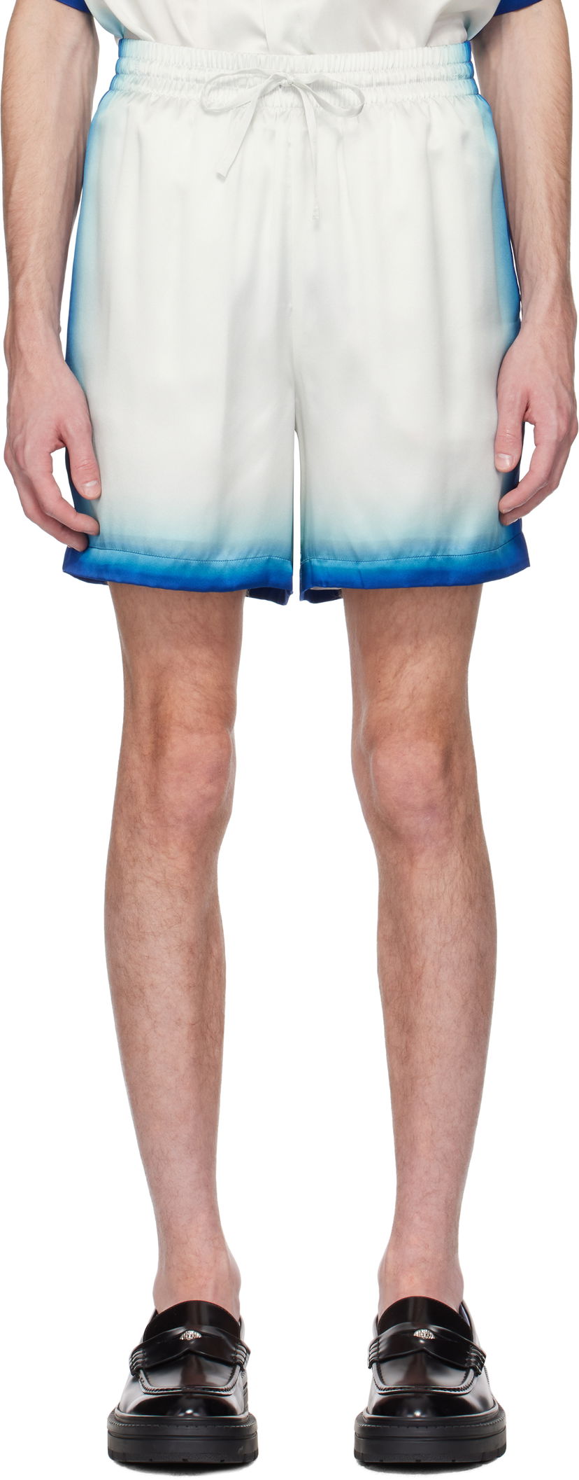 Kratke hlače Casablanca Casablanca 'Casa Way' Skate Silk Shorts Modra | MS25-TR-012-03