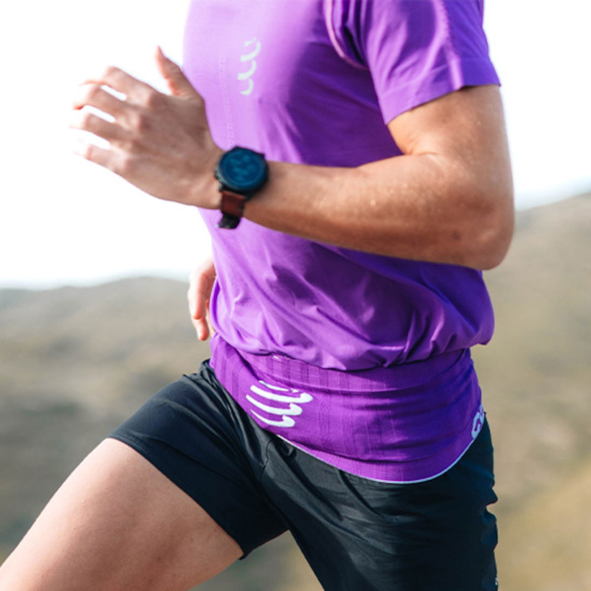 Pasovi Compressport Free Running Belt Bela | cu00012b0024, 1