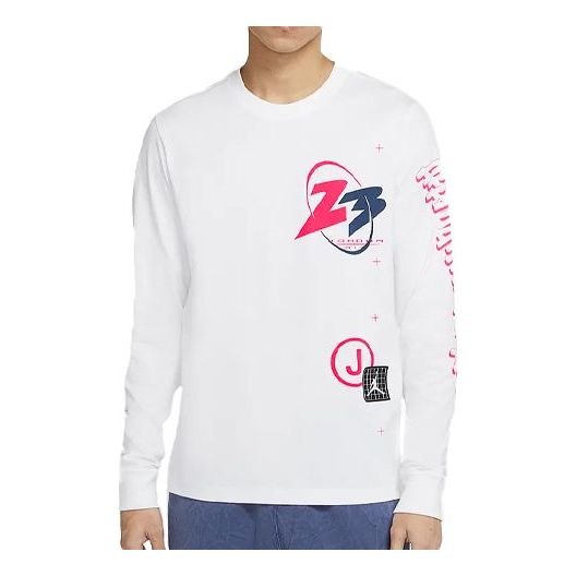 Majica Jordan Jordan 23 Print Long Sleeve T-Shirt Bela | CT3662-100
