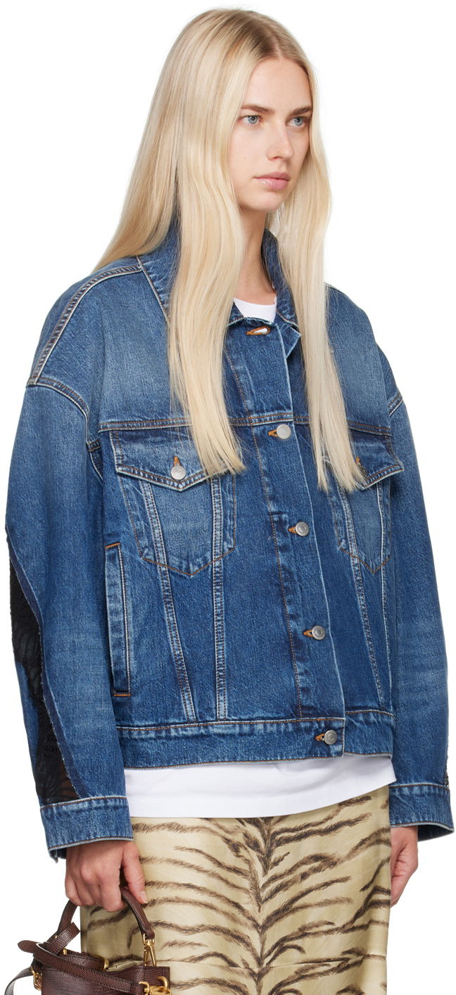 Jakna Stella McCartney Faded Denim Jacket Modra | 6D03153SPH85, 1