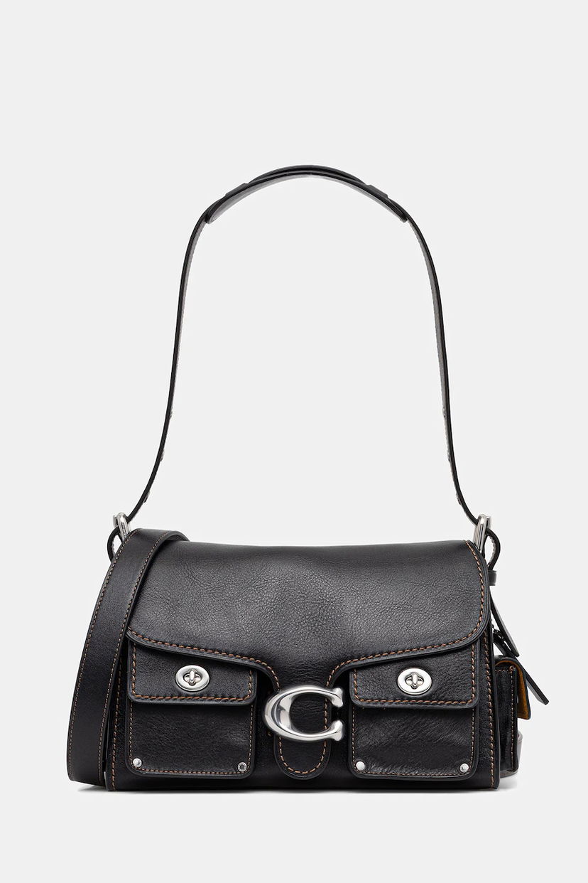 Torba za čez ramo Coach Coach Cargo Turnlock Soft Tabby Shoulder Bag Črna | CU124