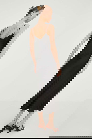 Obleke Samsoe Samsoe Samsoe Samsoe SASHARON Midi Slip Dress Črna | F10000026, 2