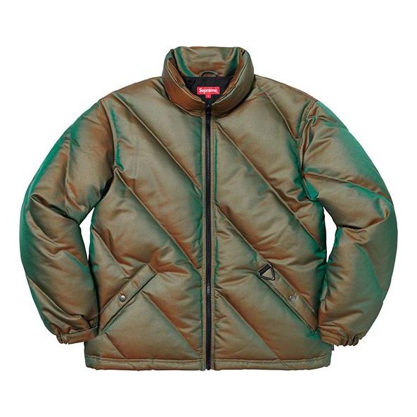Puhovka Supreme Iridescent Puffy Jacket Supreme FW19 Week 11 Zelena | SUP-FW19-960