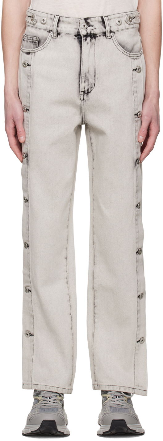Kavbojke Feng Chen Wang Feng Chen Wang Side Release Jeans Siva | FUS15TR08