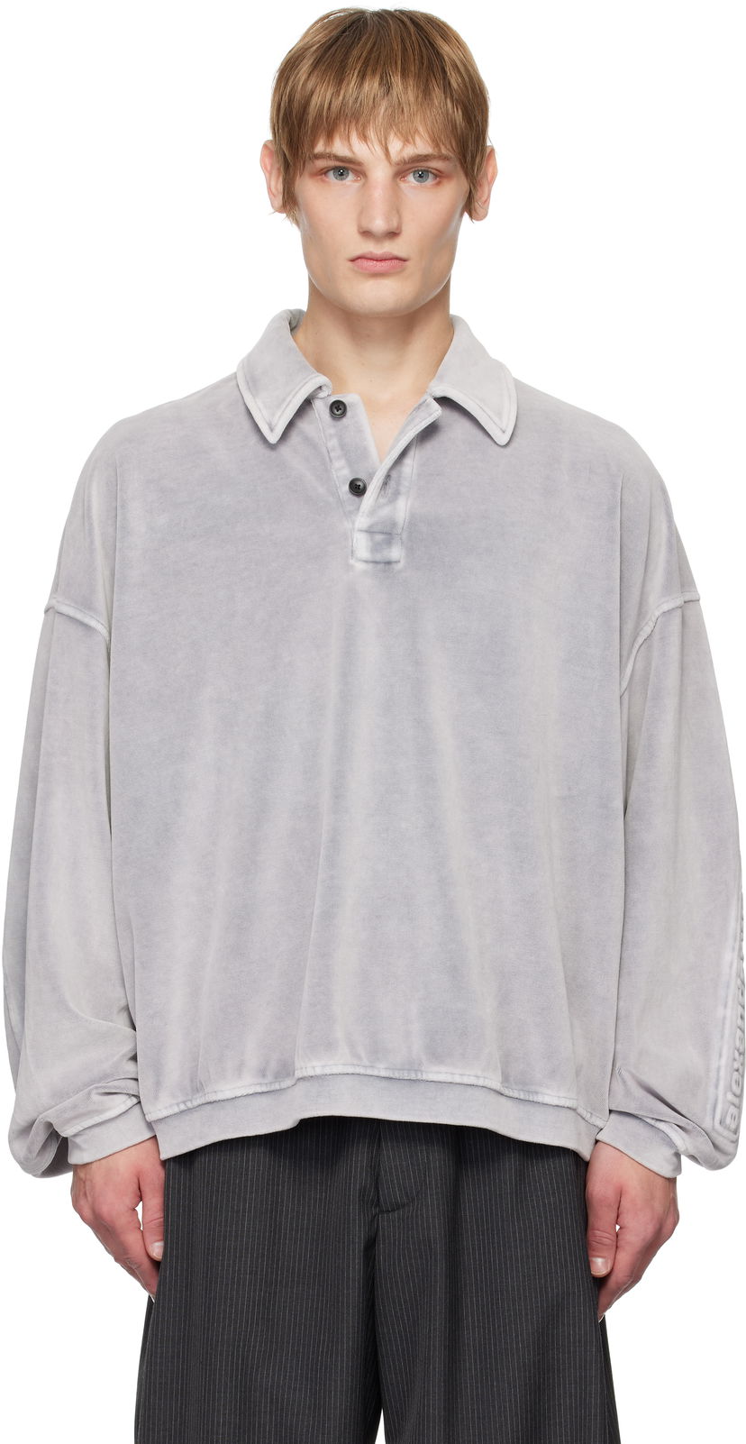 Polo majica Alexander Wang Articulated Pullover Polo Siva | UCC4241736