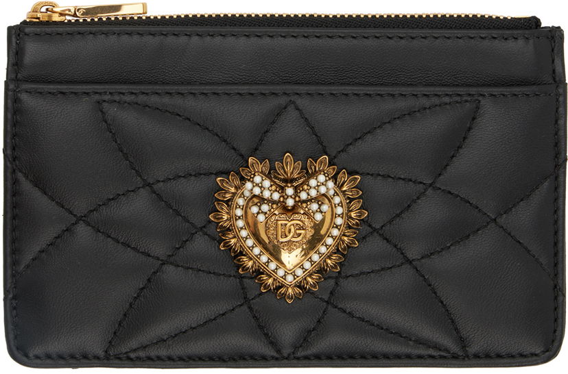 Denarnica Dolce & Gabbana Black Medium Devotion Card Holder Črna | BI1261AV967