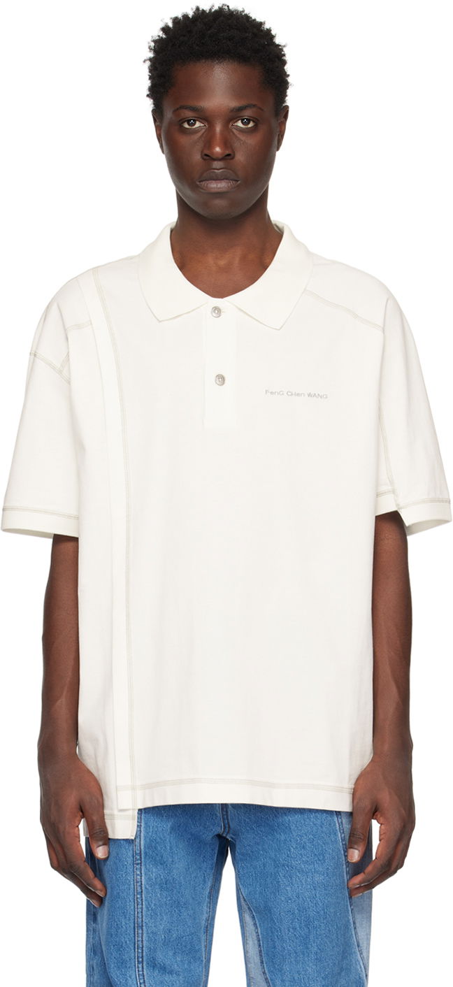 Polo majica Feng Chen Wang Feng Chen Wang Embroidered Polo Bela | FUS15PL03