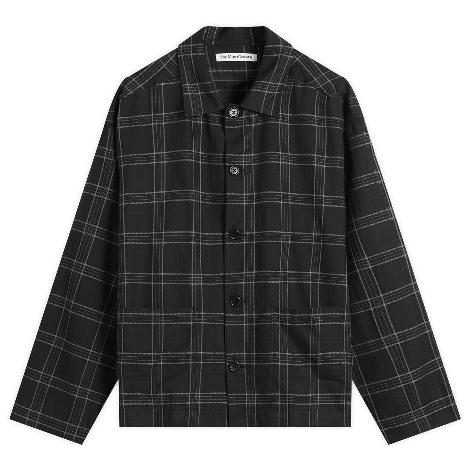 Srajce YMC YMC PJ Check Overshirt, Size Small Črna | P2ZAP-01, 1