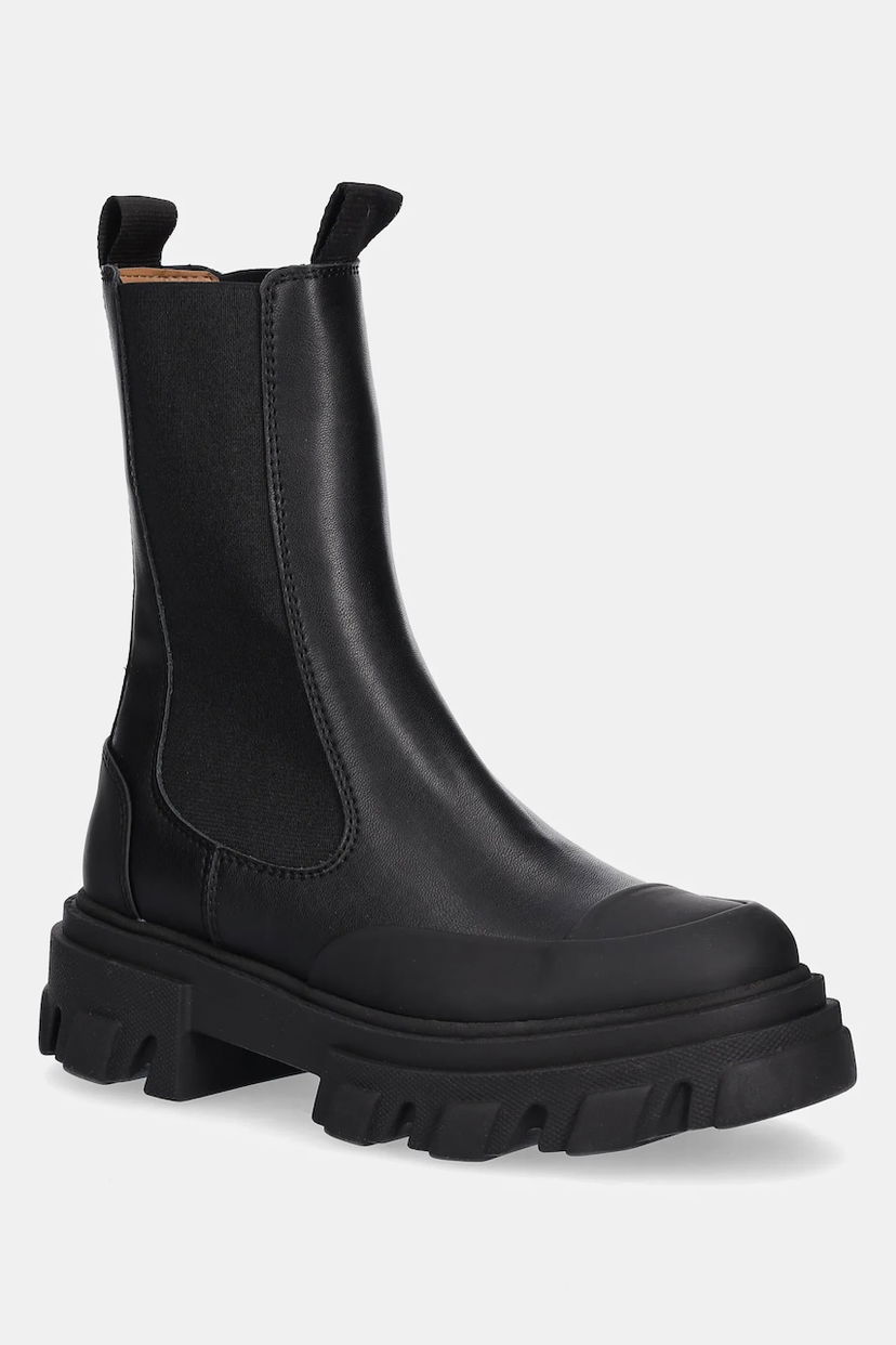 Superge in čevlji GANNI GANNI Cleated Low Chelsea Boots Črna | S3238