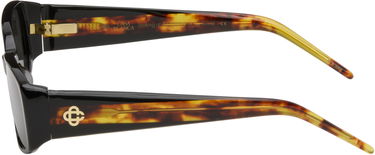 Sončna očala Casablanca Slim Square-Frame Tortoiseshell Temples Črna | EW-078-01, 2