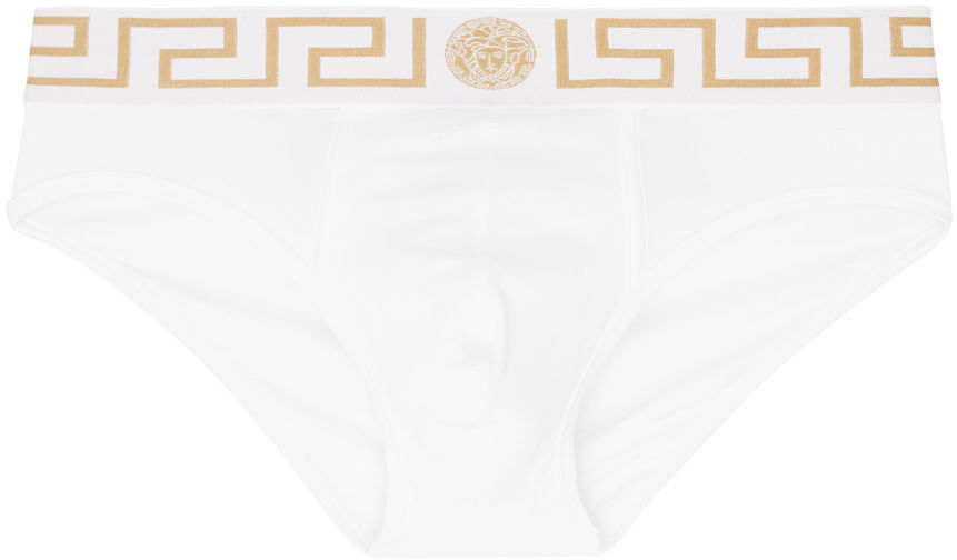 Spodnje perilo in nogavice Versace Two-Pack Greca Border Briefs Večbarvna | AU10180 A232741, 1
